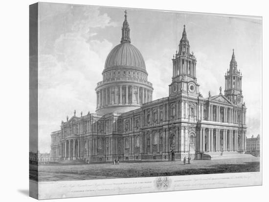 North-West View of St Paul's Cathedral, City of London, 1814-John Buckler-Stretched Canvas