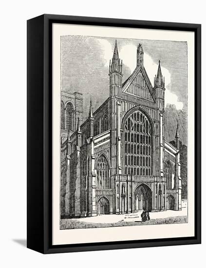 North-West View of the Cathedral at Winchester-null-Framed Stretched Canvas