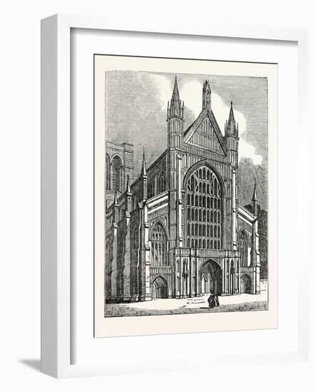 North-West View of the Cathedral at Winchester-null-Framed Giclee Print