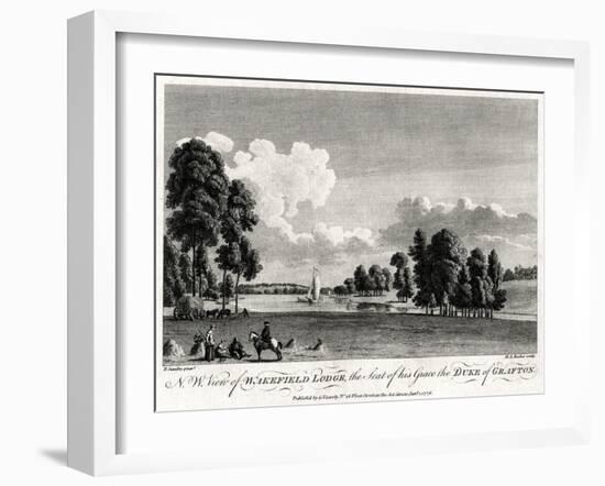 North West View of Wakefield Lodge, the Seat of His Grace the Duke of Grafton, 1776-Michael Angelo Rooker-Framed Giclee Print