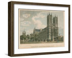 North West View of Westminster Abbey, London-Thomas Malton-Framed Giclee Print