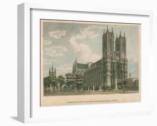 North West View of Westminster Abbey, London-Thomas Malton-Framed Giclee Print