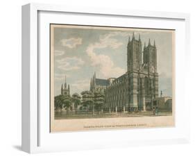 North West View of Westminster Abbey, London-Thomas Malton-Framed Giclee Print