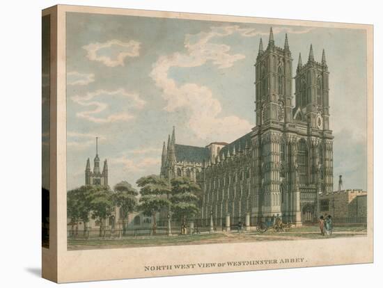 North West View of Westminster Abbey, London-Thomas Malton-Stretched Canvas