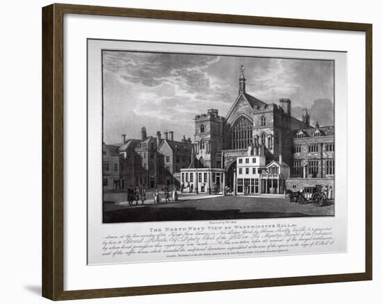 North-West View of Westminster Hall, London, 1808-Thomas Hall-Framed Giclee Print