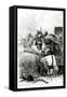 North-Western Afghan Mountain Troops Fighting Against the British, Engraved by H. Koch-Emile Antoine Bayard-Framed Stretched Canvas