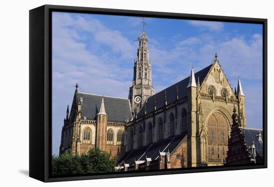 North Western Side of Saint Bavokerk Church or Grote Kerk, Haarlem, Netherlands-null-Framed Stretched Canvas