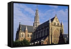 North Western Side of Saint Bavokerk Church or Grote Kerk, Haarlem, Netherlands-null-Framed Stretched Canvas