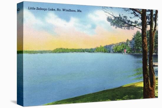North Windham, Maine - View of Little Sebago Lake, c.1949-Lantern Press-Stretched Canvas