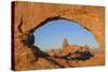 North Window and Turret Arch, Arches National Park, Utah, United States of America, North America-Gary Cook-Stretched Canvas