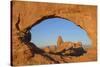 North Window and Turret Arch, Arches National Park, Utah, United States of America, North America-Gary Cook-Stretched Canvas