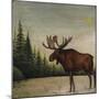 North Woods Moose II-David Cater Brown-Mounted Art Print