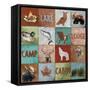 North Woods Squares-Art Licensing Studio-Framed Stretched Canvas