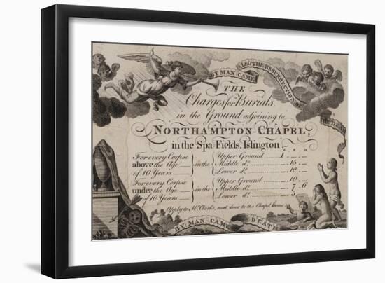 Northampton Chapel, Trade Card-null-Framed Giclee Print