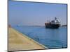 Northbound Freighter on the Suez Ship Canal, Suez, Egypt, North Africa-Anthony Waltham-Mounted Photographic Print