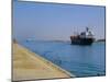 Northbound Freighter on the Suez Ship Canal, Suez, Egypt, North Africa-Anthony Waltham-Mounted Photographic Print