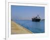 Northbound Freighter on the Suez Ship Canal, Suez, Egypt, North Africa-Anthony Waltham-Framed Photographic Print