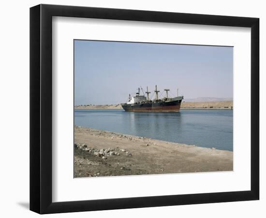 Northbound Ship, Suez Canal, Egypt, North Africa, Africa-Jack Jackson-Framed Photographic Print