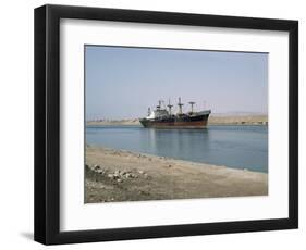 Northbound Ship, Suez Canal, Egypt, North Africa, Africa-Jack Jackson-Framed Photographic Print