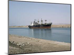 Northbound Ship, Suez Canal, Egypt, North Africa, Africa-Jack Jackson-Mounted Photographic Print