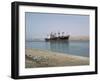 Northbound Ship, Suez Canal, Egypt, North Africa, Africa-Jack Jackson-Framed Photographic Print