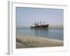 Northbound Ship, Suez Canal, Egypt, North Africa, Africa-Jack Jackson-Framed Photographic Print