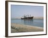 Northbound Ship, Suez Canal, Egypt, North Africa, Africa-Jack Jackson-Framed Photographic Print