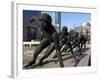 Northeast China, Heilongjiang Province, Harbin, A Statue of Female Ice Speed Skaters, China-Christian Kober-Framed Photographic Print