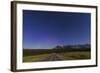 Northern Autumn Constellations Rising over a Road in Banff National Park, Canada-null-Framed Photographic Print