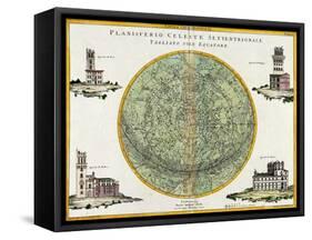 Northern Celestial Planisphere, 1777-Science Source-Framed Stretched Canvas