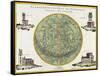 Northern Celestial Planisphere, 1777-Science Source-Framed Stretched Canvas