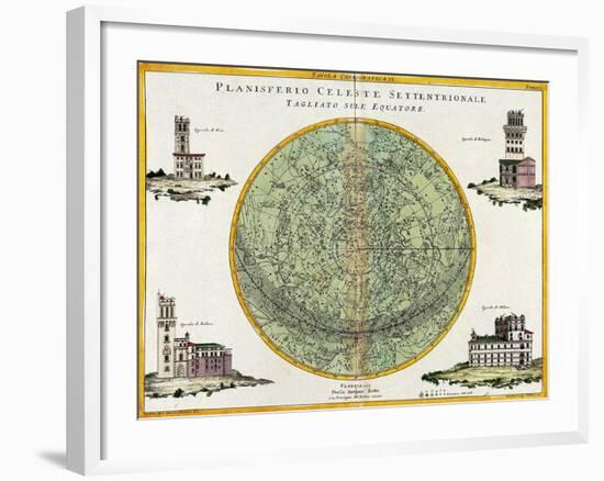 Northern Celestial Planisphere, 1777-Science Source-Framed Giclee Print