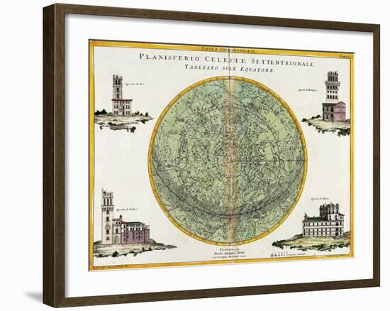 Northern Celestial Planisphere, 1777-Science Source-Framed Giclee Print