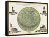 Northern Celestial Planisphere, 1777-Science Source-Framed Stretched Canvas