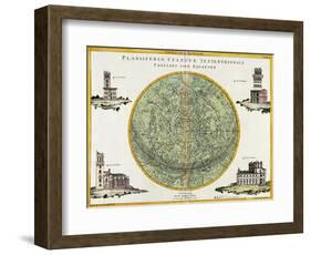 Northern Celestial Planisphere, 1777-Science Source-Framed Giclee Print