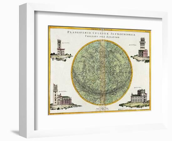 Northern Celestial Planisphere, 1777-Science Source-Framed Giclee Print