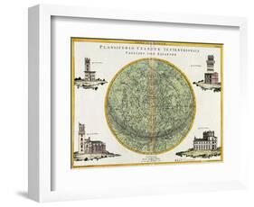 Northern Celestial Planisphere, 1777-Science Source-Framed Giclee Print