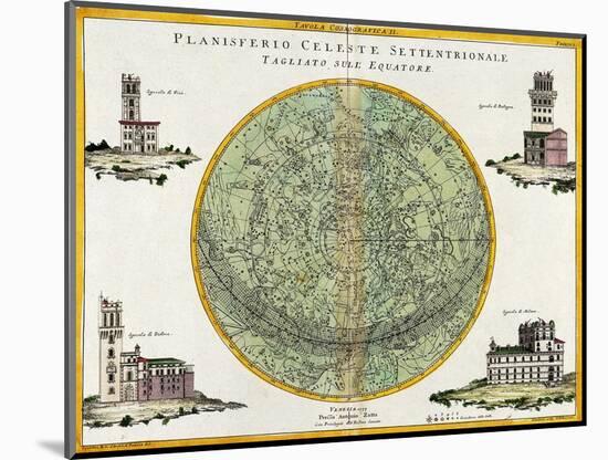 Northern Celestial Planisphere, 1777-Science Source-Mounted Giclee Print