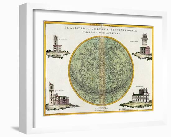 Northern Celestial Planisphere, 1777-Science Source-Framed Giclee Print