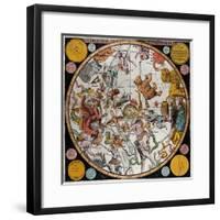 Northern Celestial Planisphere, 1790-Science Source-Framed Giclee Print