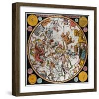 Northern Celestial Planisphere, 1790-Science Source-Framed Giclee Print