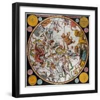 Northern Celestial Planisphere, 1790-Science Source-Framed Giclee Print