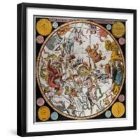 Northern Celestial Planisphere, 1790-Science Source-Framed Giclee Print