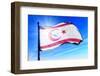 Northern Cyprus Flag Waving on the Wind-Flogel-Framed Photographic Print