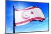 Northern Cyprus Flag Waving on the Wind-Flogel-Mounted Photographic Print