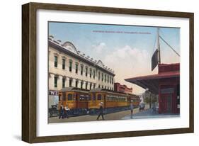 Northern Electric Rail Depot - Sacramento, CA-Lantern Press-Framed Art Print