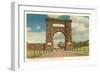 Northern Entrance Arch, Yellowstone National Park-null-Framed Art Print