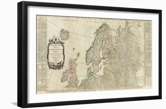 Northern Europe Divided into its Empires, Kingdoms, States, Republics, c.1787-Thomas Kitchin-Framed Art Print