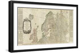 Northern Europe Divided into its Empires, Kingdoms, States, Republics, c.1787-Thomas Kitchin-Framed Art Print