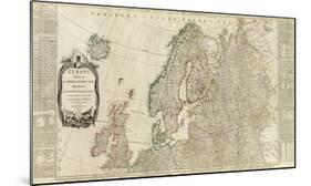 Northern Europe Divided into its Empires, Kingdoms, States, Republics, c.1787-Thomas Kitchin-Mounted Art Print